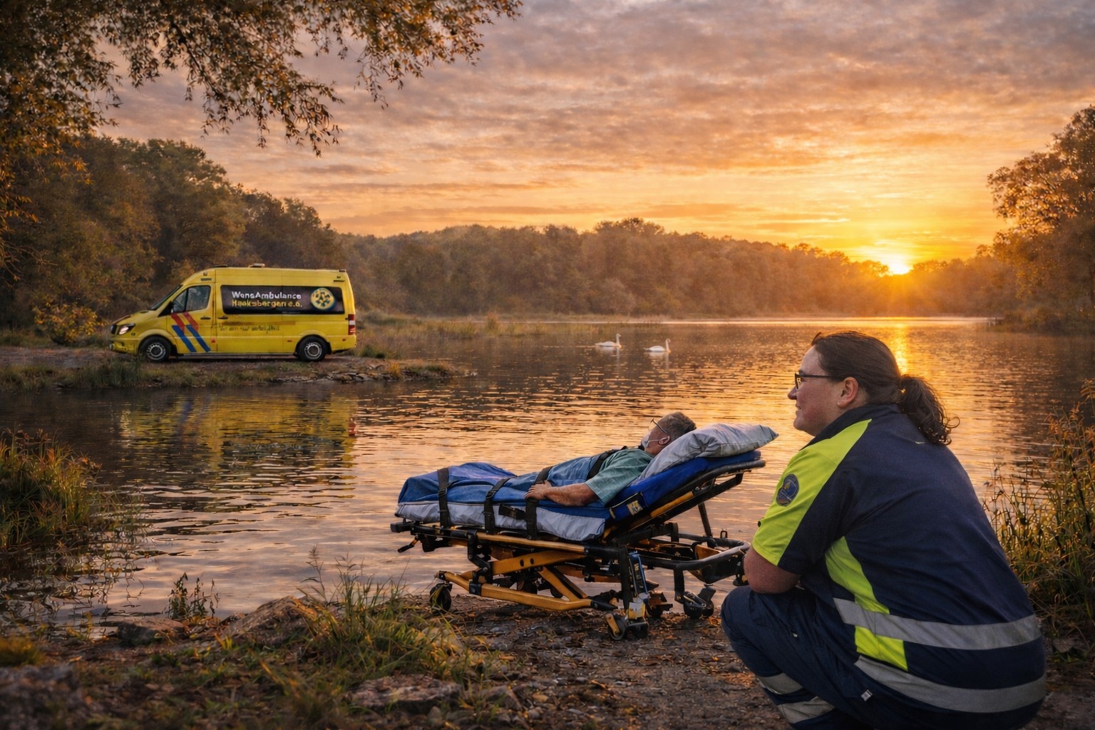 ambulance op achtergrond